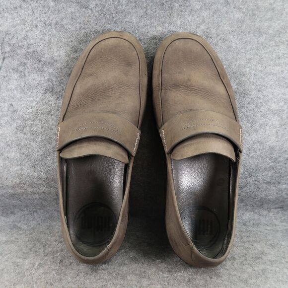 FitFlop Shoes Men 13 Loafer Slip On Comfort Classic Toning Leather Walking Brown main image 8